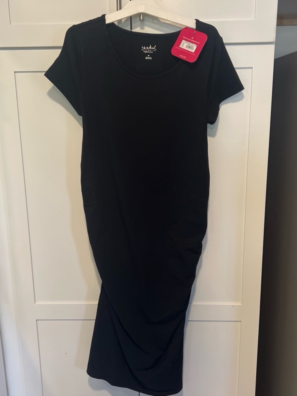 Isabel Maternity by Ingrid & Isabel Black Short-Sleeve Scoop Midi Dress